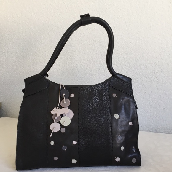 radley black leather bag